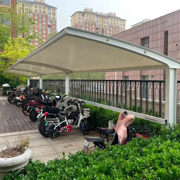 兰陵县膜结构电动车棚